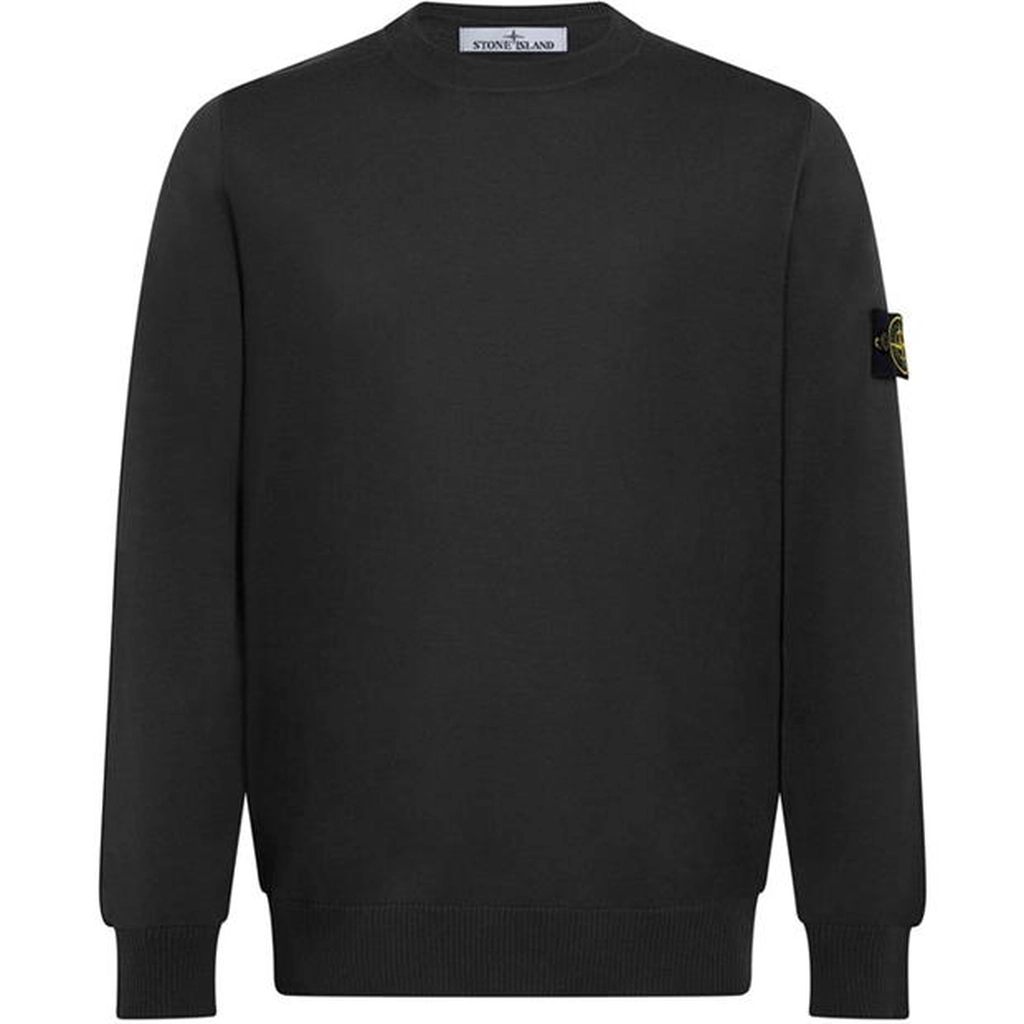 Stone Island Stone Wool Crew Neck Sn44 - Black